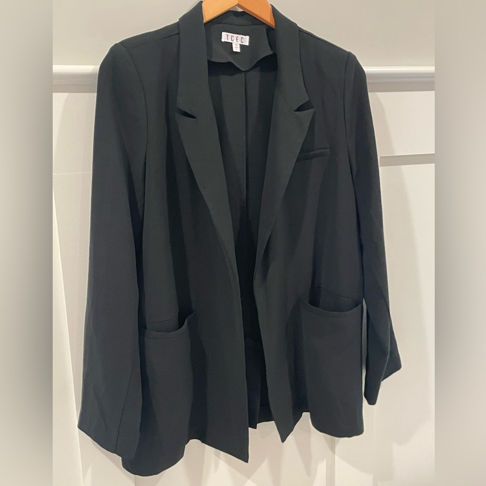 TCEC Black Open Blazer Jacket Large
